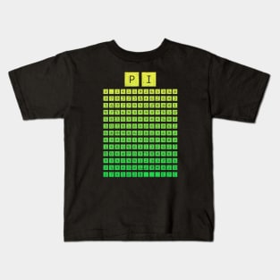 Pi Chart (Green Yellow) Kids T-Shirt